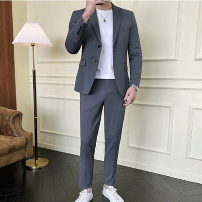 Modern Slim Fit Two-Piece Suit for Men