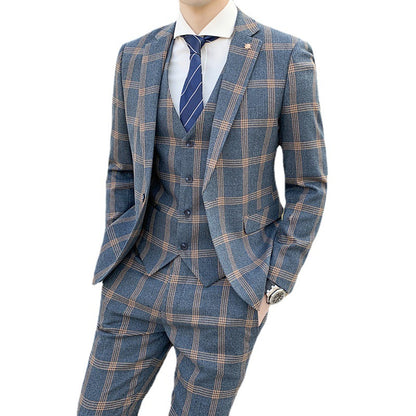 Modern Slim Fit Three-Piece Suit for Men