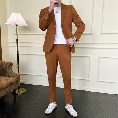 Modern Slim Fit Two-Piece Suit for Men